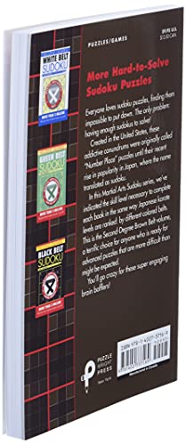Second-Degree Brown Belt Sudoku (Martial Arts Puzzles Series)