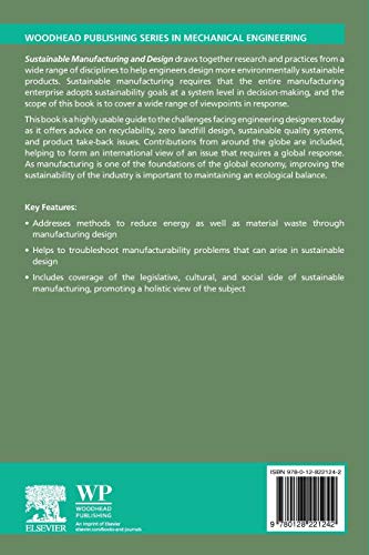Sustainable Manufacturing and Design (Woodhead Publishing Reviews: Mechanical Engineering Series)