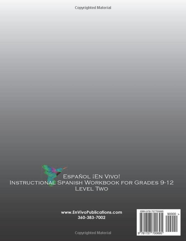 Espa?l En Vivo Level 2 for Grades 9-12: Instructional Spanish Workbook for Grades 9-12 (Espa?l En Vivo Instructional Spanish Workbook Series for Grades 9-12 (4 levels))
