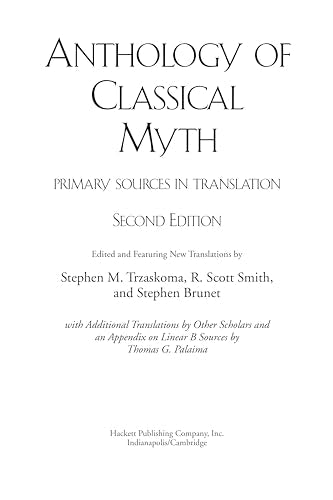 Anthology of Classical Myth: Primary Sources in Translation