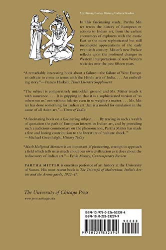 Much Maligned Monsters: A History of European Reactions to Indian Art — back cover