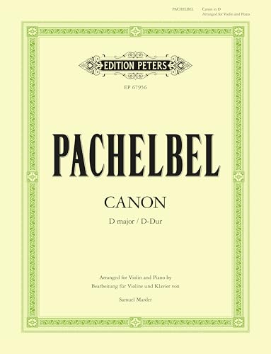 Canon in D (Arranged for Violin and Piano) (Edition Peters)