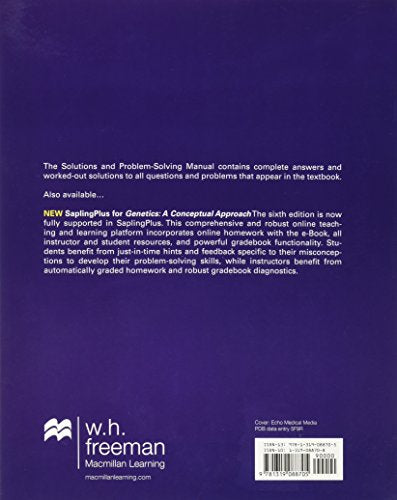 Solutions and Problem-Solving Manual to Accompany Genetics: A Conceptual Approach