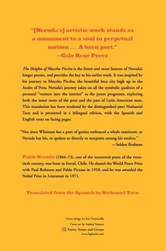 The Heights of Macchu Picchu: A Bilingual Edition