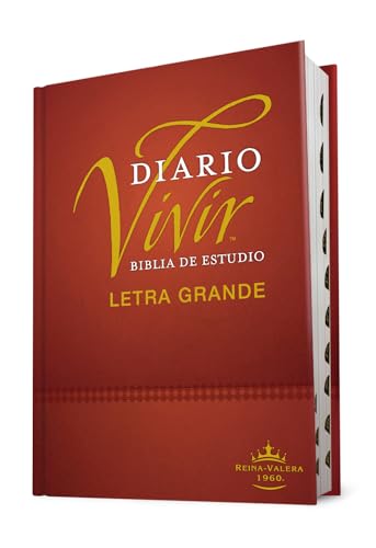 Biblia de estudio del diario vivir RVR60, letra grande (Tapa dura, Índice, Letra Roja) (Spanish Edition)