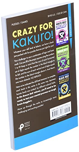 Second-Degree Brown Belt Kakuro (Martial Arts Puzzles Series)
