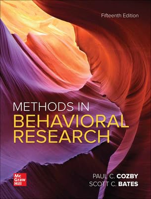 Loose Leaf for Methods in Behavioral Research