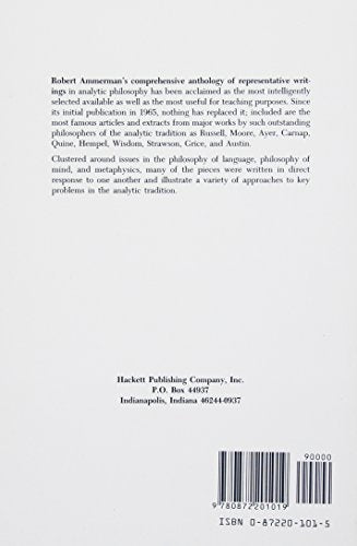 Classics of Analytic Philosophy (Hackett Classics)