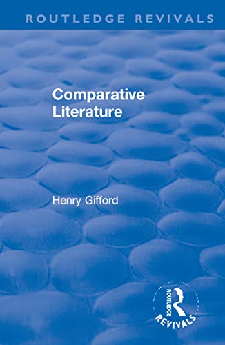 Comparative Literature (Routledge Revivals)