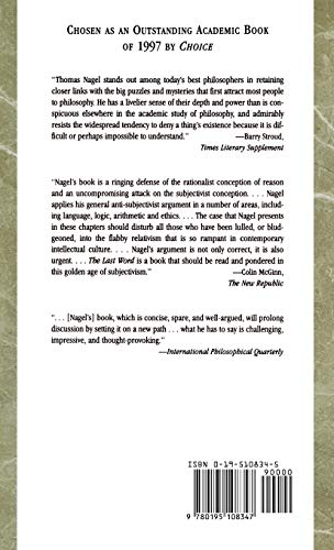 The Last Word by Nagel, Thomas