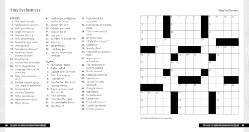 75 Easy-to-Read Crossword Puzzles: Medium-Level Puzzles to Challenge Your Brain
