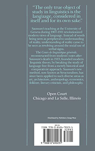 Course in General Linguistics (Open Court Classics)