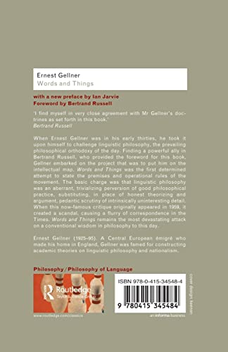Words and Things: An Examination of, and an Attack on, Linguistic Philosophy, A Special Issue of Cognitive Neuropsychology (Routledge Classics)