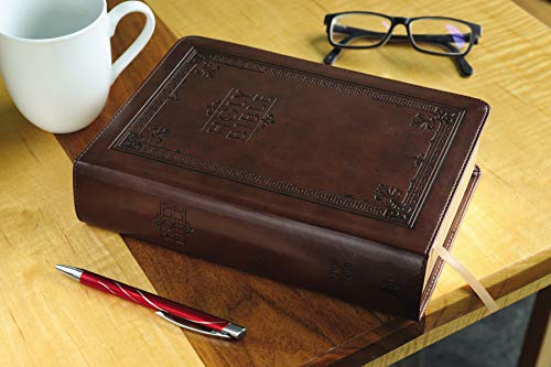 NIV, The Message, Parallel Bible, Large Print, Leathersoft, Brown: Two Bible Versions Together for Study and Comparison