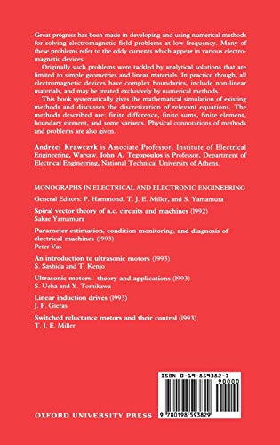 Numerical Modelling of Eddy Currents (Monographs in Electrical and Electronic Engineering)