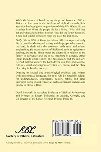 Daily Life in Biblical Times (Archaeology and Biblical Studies)