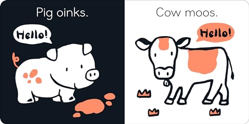 Hello Farm!: A high-contrast book for babies (Happy Baby)