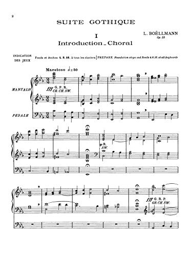 Suite Gothique, Op. 25: Sheet (Kalmus Edition)
