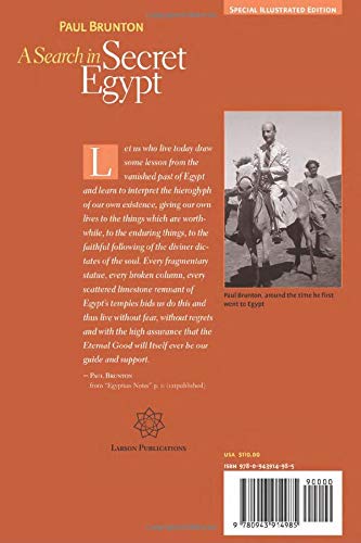 A Search in Secret Egypt — back cover