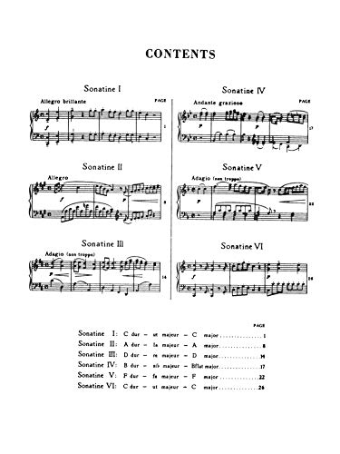 Six Viennese Sonatinas (Kalmus Edition)