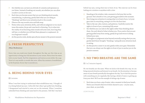 Mindfulness Meditations for Depression: 100 Practices for Solace and Self-Compassion