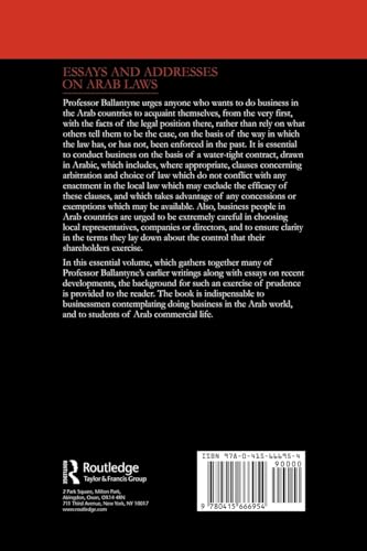 Essays and Addresses on Arab Laws