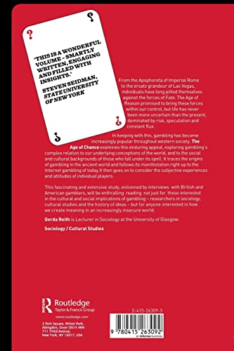 The Age of Chance: Gambling and Western Culture (Routledge Studies in Social and Political Thought)