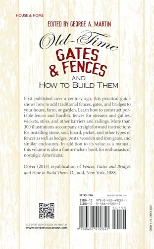 Old-Time Gates and Fences and How to Build Them (Dover Crafts: Building & Construction)