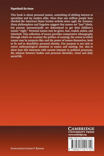 An Anthropology of Names and Naming by vom Bruck, Gabriele