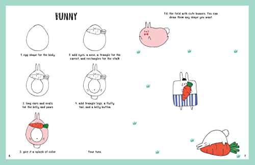 How to Draw a Bunny and Other Cute Creatures with Simple Shapes in 5 Steps (Drawing with Simple Shapes)