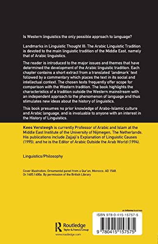 Landmarks in Linguistic Thought Volume Iii (History of Linguistic Thought)
