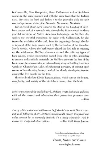 The Survival of the Bark Canoe — back cover