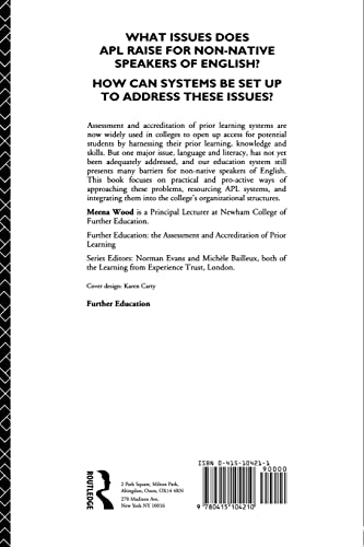 APL and the Bilingual Learner (Further Education: The Assessment and Accreditation of Prior Learning)