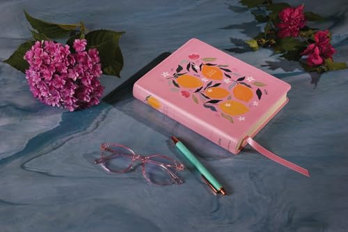NIV, Journal the Word Bible (Perfect for Note-Taking), Double-Column, Leathersoft, Pink, Red Letter, Comfort Print: Reflect, Take Notes, or Create Art Next to Your Favorite Verses