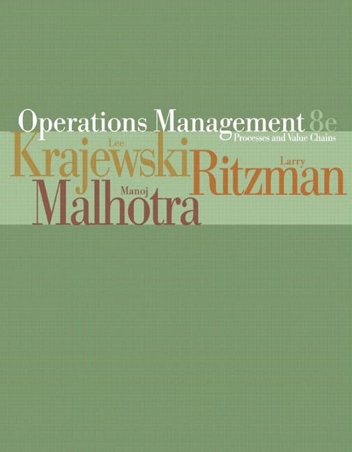Operations Management: Processes and Value Chains