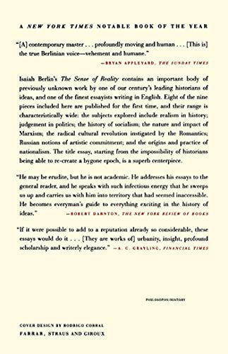 The Sense of Reality: Studies in Ideas and Their History