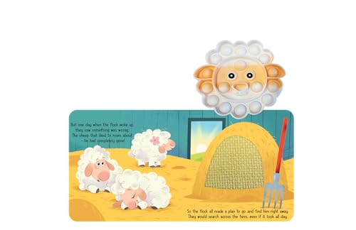 Fidgimals Little Sheep Animal Baby Book  Sensory Board Book with Pop It Fidget Toys, Perfect Sensory Toys for Toddlers I Baby Books I Your Sensory Fidget Friend