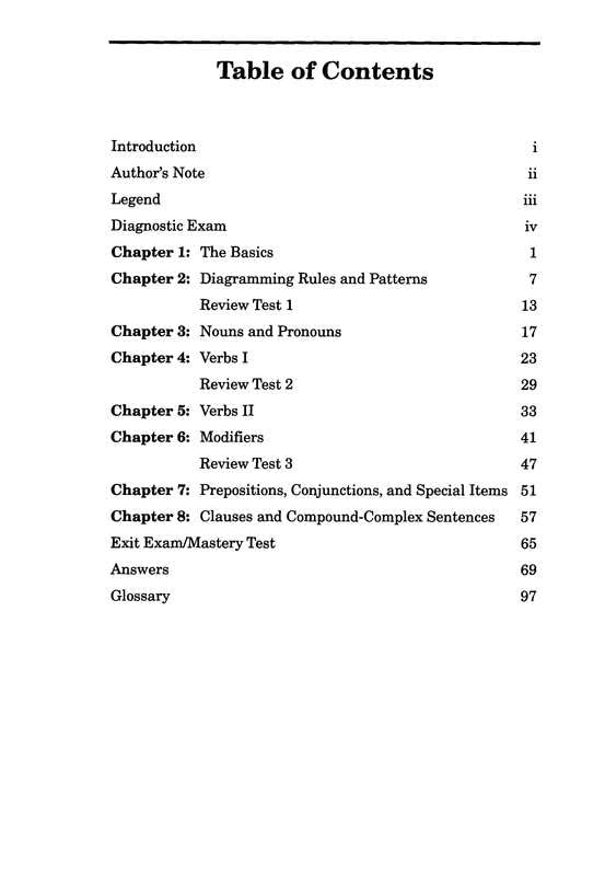 Grammar and Diagramming Sentences Workbook Advanced Straight Forward English Series Grades 7-12 Sentence Structure, Grammar Practice, and Diagramming Rules for Middle & High School Students