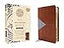 NIV Application Bible, Personal Size, Leathersoft, Brown/Blue, Red Letter, Indexed, Comfort Print: Bringing the Ancient Message of the Bible into Your World (NIV Application Commentary Resources)