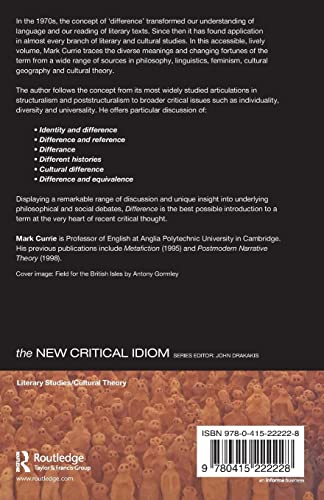 Difference (The New Critical Idiom)
