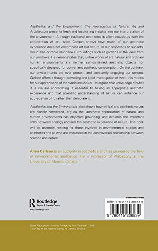 Aesthetics and the Environment: The Appreciation of Nature, Art and Architecture