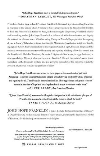 Mirror to America: The Autobiography of John Hope Franklin