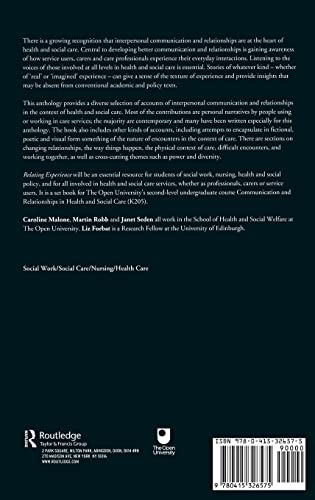 Relating Experience:Stories from Health and Social Care
