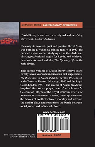 Storey Plays: 2: Restoration of Arnold Middleton; In Celebration; March on Russia (Contemporary Dramatists)