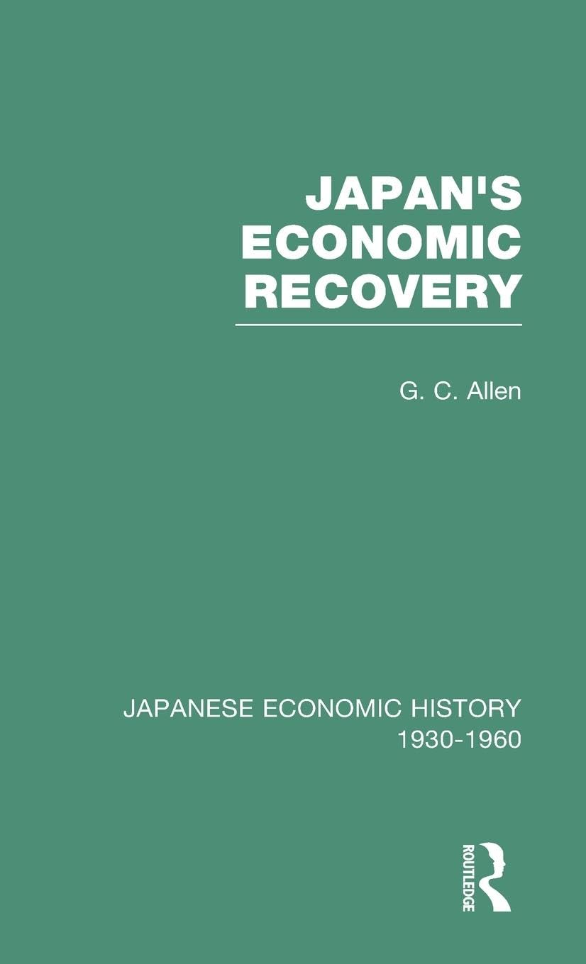 Japans Econ Recovery V 1 (Japanese Economic History, 1930-1960, V 1)