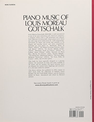 Piano Music of Louis Moreau Gottschalk: 26 Complete Pieces from Original Editions