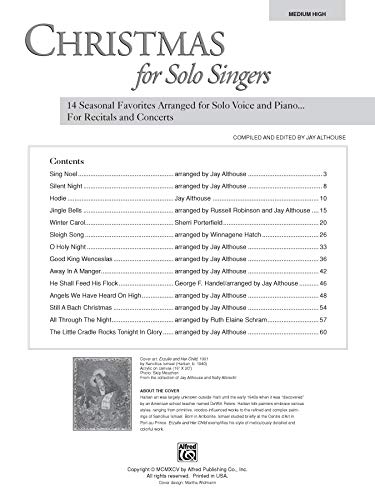 Christmas for Solo Singers: Medium High Voice, Book & Online Audio