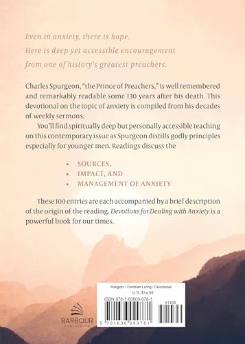 Devotions for Dealing with Anxiety: 100 Meditations for Men