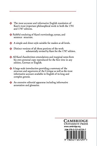 Critique of Pure Reason (The Cambridge Edition of the Works