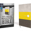 NIV, Boys' Backpack Bible, Compact, Leathersoft, Yellow/Gray, Red Letter, Comfort Print: A Portable, Durable, and Easy-to-Read Bible that Goes Everywhere